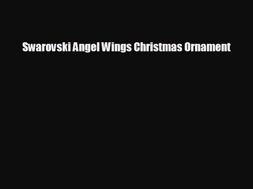 Swarovski Angel Wings Christmas Ornament