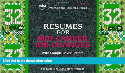 Best Price Resumes for Mid-Career Job Changes Editors of VGM Career Books For Kindle