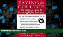 Price Paying for College: The Greenes  Guide to Financing Higher Education Howard R. Greene On Audio
