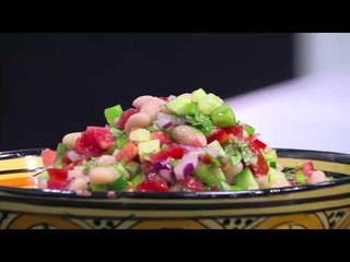 دجاج مشوي بالاعشاب الطازجة - سلطة الفاصوليا البيضاء - ترايفل الفواكه |  مغربيات حلقة كاملة