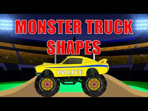 Monster Truck Stunts | Learn Shapes