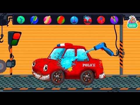 Police Car Wash | Car Wash|Candy Car Wash