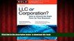 Pre Order LLC or Corporation?: How to Choose the Right Form for Your Business Anthony Mancuso