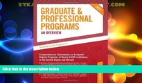 Best Price Graduate   Professional Programs: An Overview 2012 (Grad 1) (Peterson s Graduate