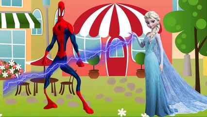 Frozen Elsa and Spiderman eating a lot of candy Finger Family Nursery Rhymes Lyrics