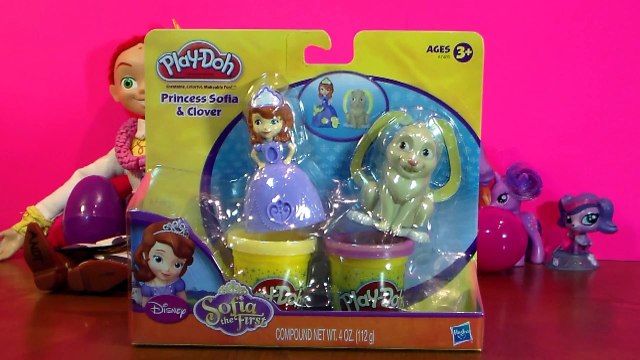 Sofia the First and Clover Play Doh set unboxing from Disney with Sparkling Play-Doh!