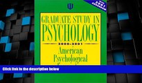 Best Price Graduate Study in Psychology, 2000-2001: With 2001 Addendum (Graduate Study in