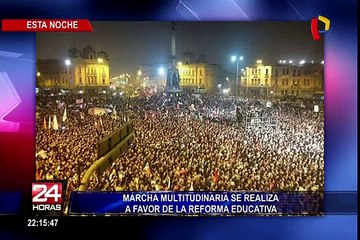 Estudiantes marcharon en contra de la censura a Jaime Saavedra