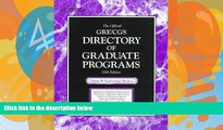Buy Educational Testing Service The Official Gre Cgs Directory of Graduate Programs: Engineering,