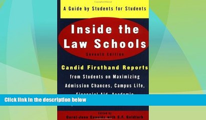 Price Inside the Law Schools: A Guide by Students for Students (Goldfarb, Sally F//Inside the Law