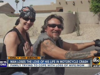Husband, wife on motorcycle during crash on US60 at Mill Avenue