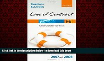Pre Order Q and A: Law of Contract 2007 - 2008 (Blackstone s Law Questions and Answers) Adrian