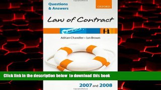 Pre Order Q and A: Law of Contract 2007 - 2008 (Blackstone s Law Questions and Answers) Adrian