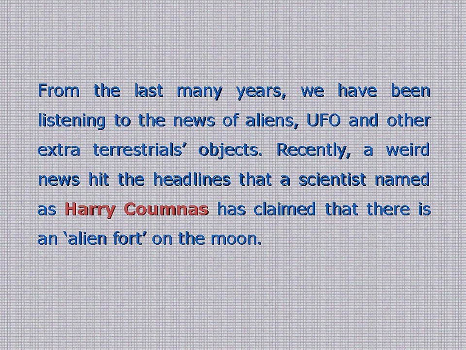 Harry Coumnas Has Seen A Rectangular Structured ‘Alien Fort’ On The Moon