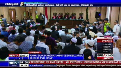 Ahok Terisak Saat Bacakan Nota Keberatan