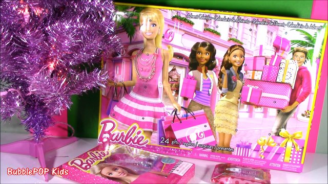 Barbie Advent CALENDAR! 24 Days of Surprise Barbie Gifts! Barbie Beauty Nail Polish Lip Gloss! Elsa!