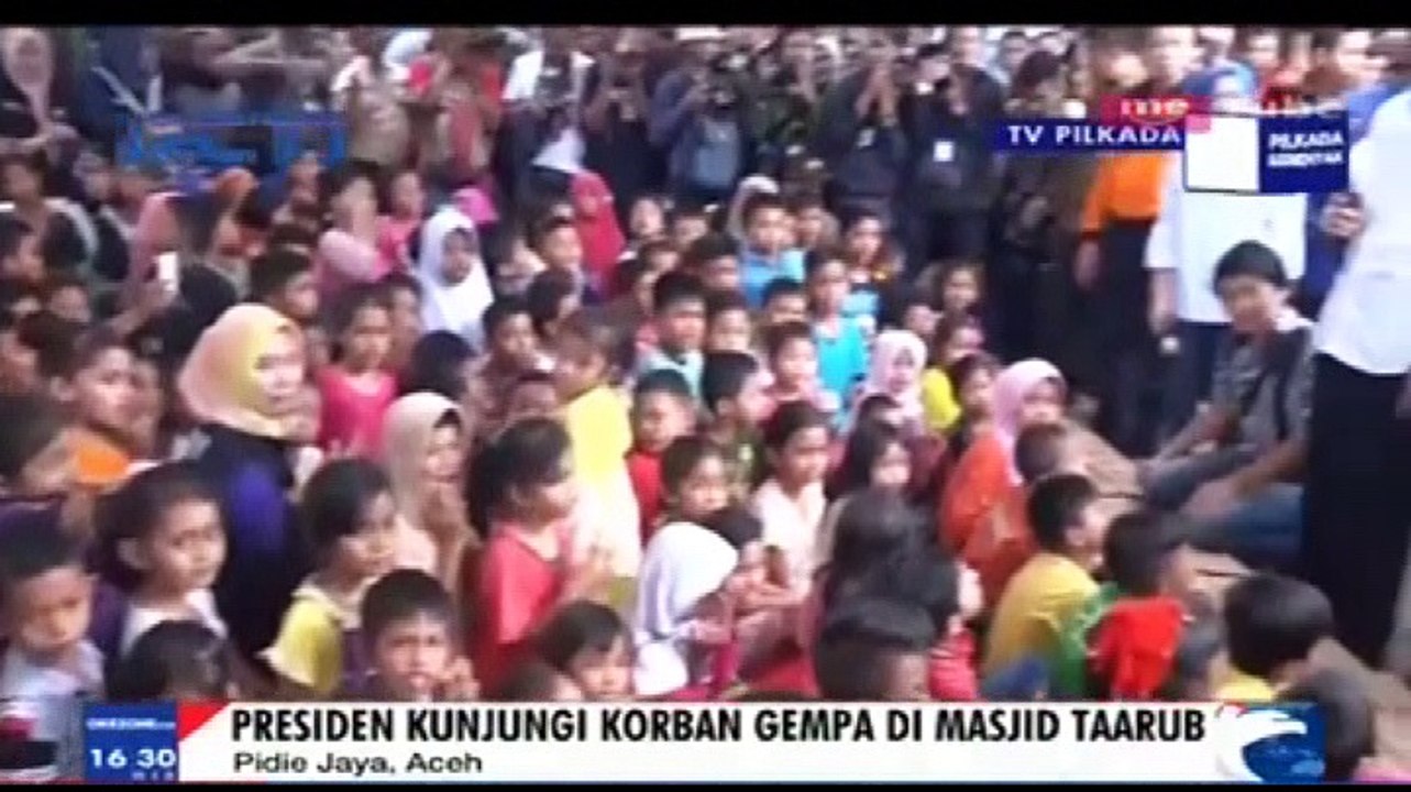 Presiden Jokowi Kunjungi Anak-anak Korban Gempa Aceh