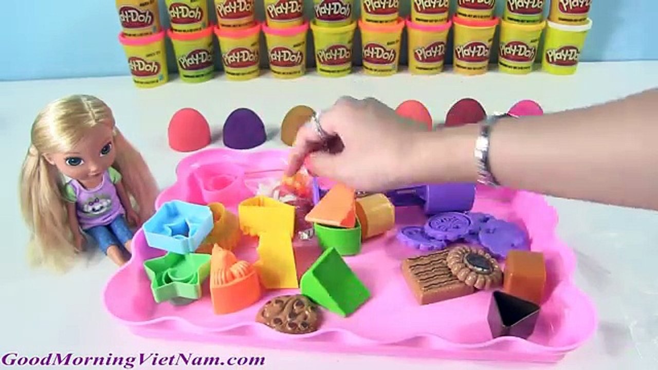 Đồ Chơi Trẻ Em - Làm Bánh Sinh Nhật Bánh Cookie Bằng Cát Động Lực / Mở Hộp Dụng Cụ Làm Bánh Đồ Chơi