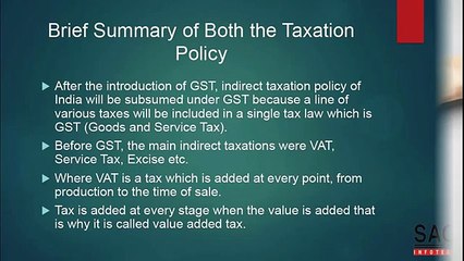 Difference Between VAT and GST(Goods and Service Tax)
