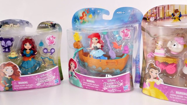 4 NEW Disney Princess Little Kingdom Dolls - Ariel - Cinderella - Belle - Merida