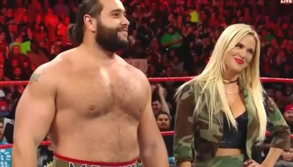 Wwe raw rusev and lana celebrate and bigkass enters