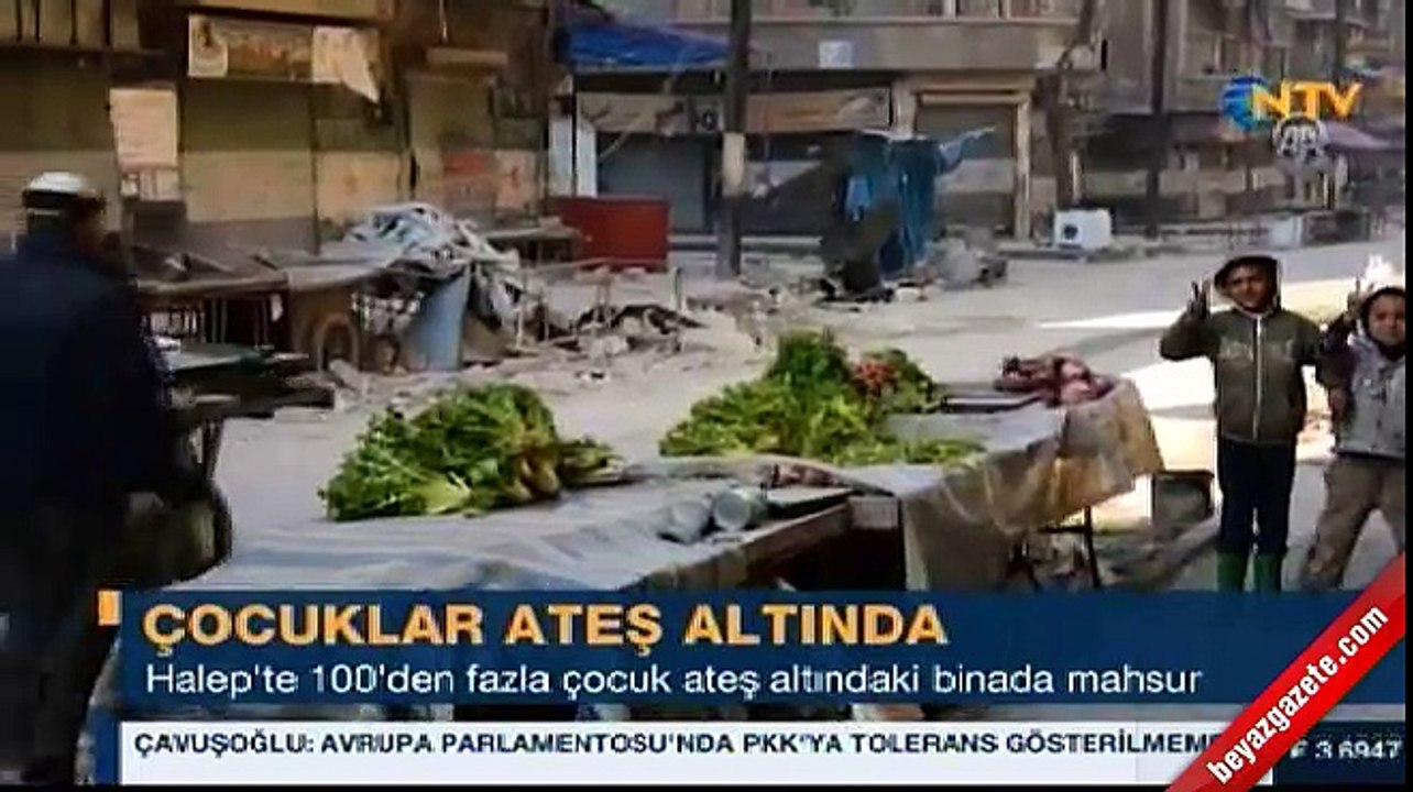 Halep'te 100'den fazla çocuk ateş alında mahsur kaldı! (#HalepteKatliamVar!)
