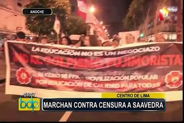 Marcha a favor de reforma educativa reunió a miles de personas en el centro de Lima