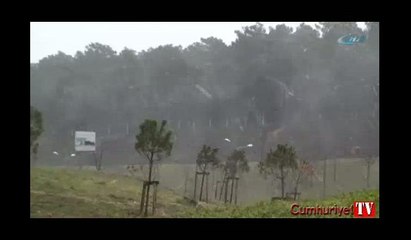 İstanbul'a kar böyle yağdı