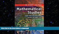 Read Book Mathematical Studies for the IB Diploma: Study Guide (International Baccalaureate) Full