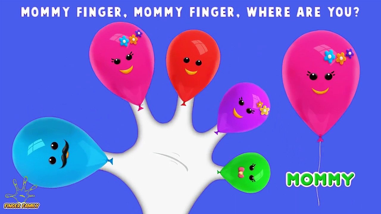 Finger Family Balloon Family Nursery Rhyme Super Simple Songs for Kids