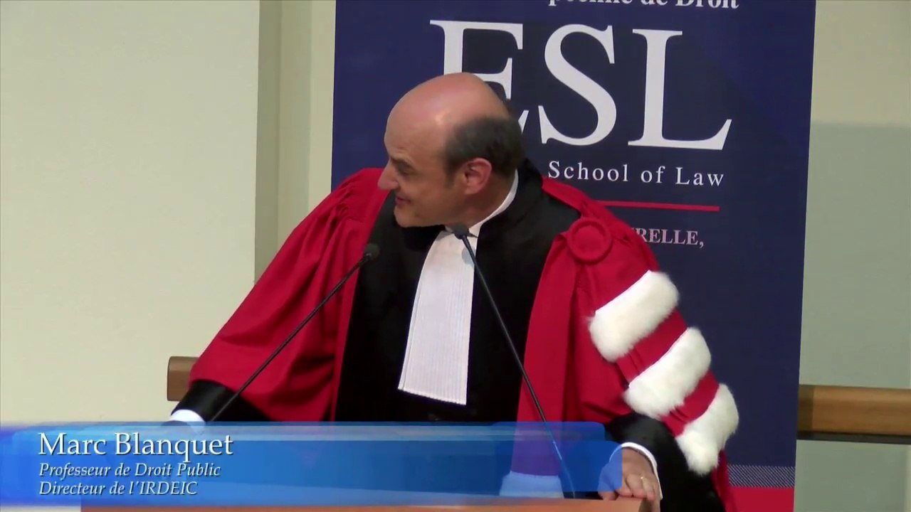 ESL Day 2016 - Rentrée solennelle_03-Marc Blanquet, Titulaire de la chaire Jean Monnet de l’Université Toulouse 1 Capitole