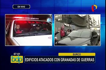 Surco: desconocidos lanzan granadas contra edificios