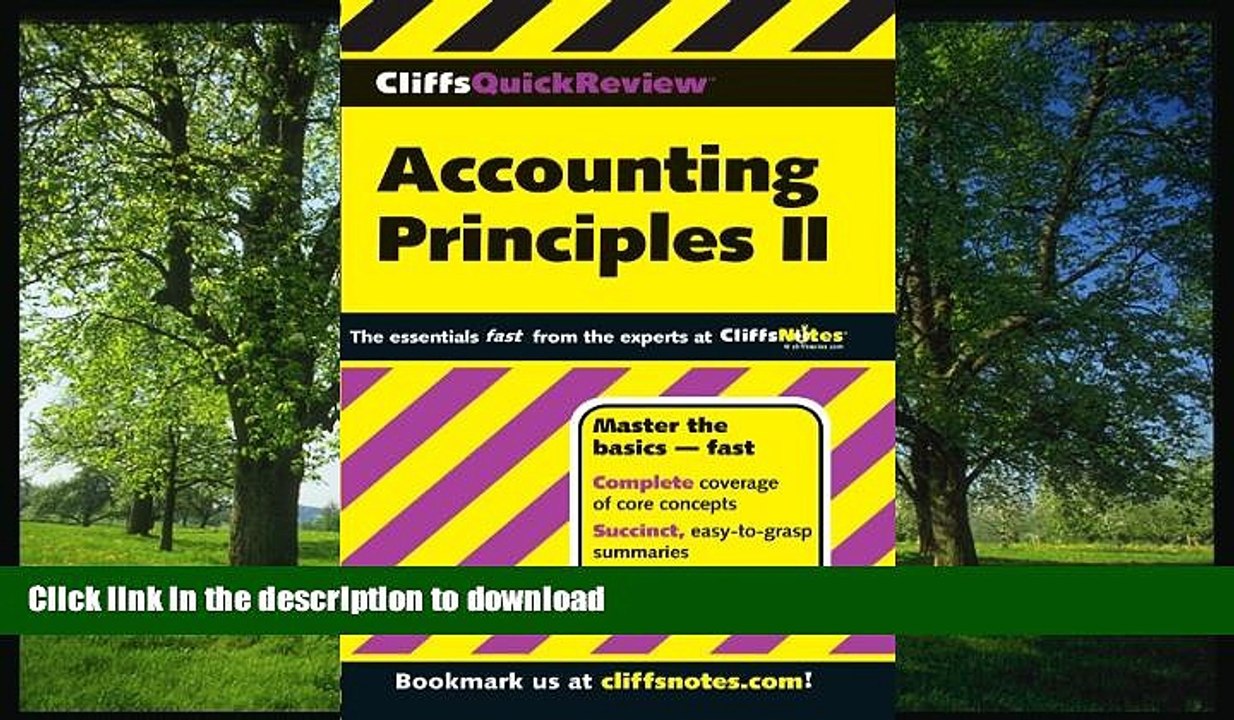 Hardcover CliffsQuickReview Accounting Principles II (Cliffs Quick Review (Paperback)) (Bk. 2) On