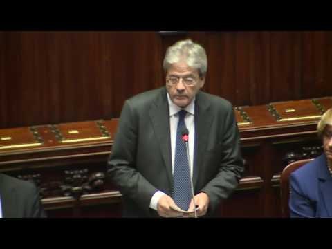Roma - Camera dei Deputati, dichiarazioni programmatiche di Gentiloni (13.12.16)