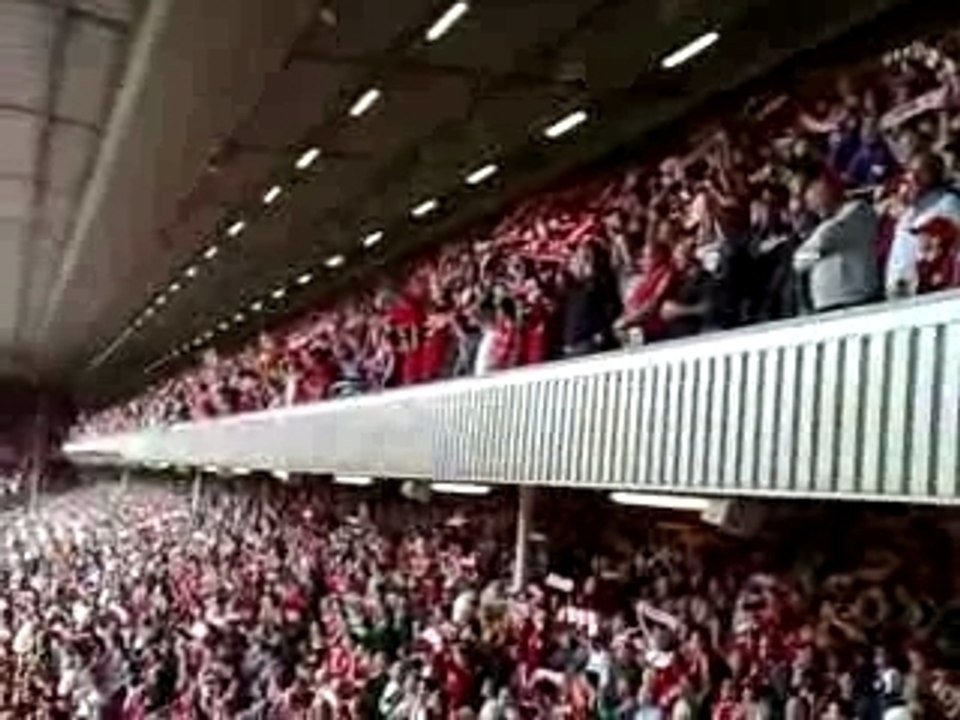 YNWA  as sung before the liverpool v derby game