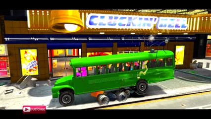COLORS SCHOOL BUS & TALKING TOM LEARN COLORS NURSERY RHYMES SONGS FOR CHILDREN WITH ACTION