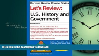 Hardcover Let s Review U.S. History and Government (Barron s Review Course)