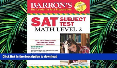 Hardcover Barron s SAT Subject Test: Math Level 2, 12th Edition On Book