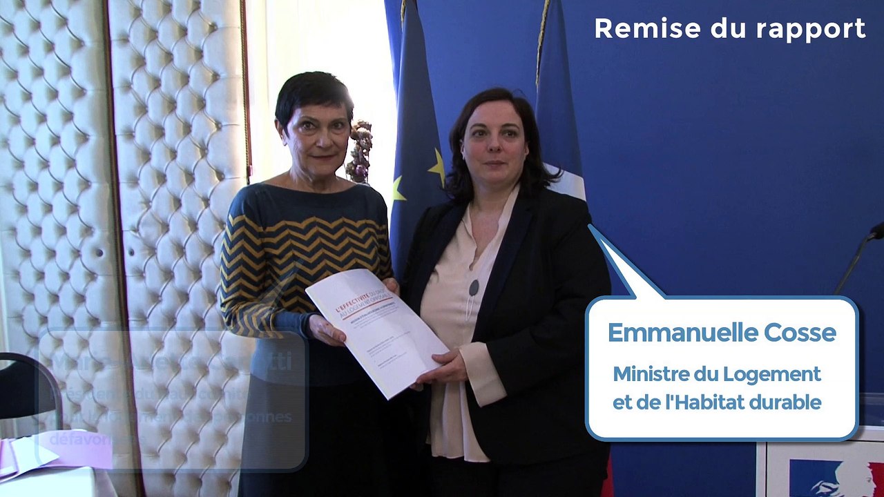 Emmanuelle Cosse a reçu le rapport sur la mise en œuvre du Droit au logement opposable (DALO) dans les territoires