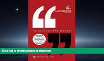 Hardcover Mastering Core SAT Words: 2nd Edition On Book