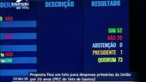 Congreso de Brasil aprueba congelar gastos públicos por 20 años
