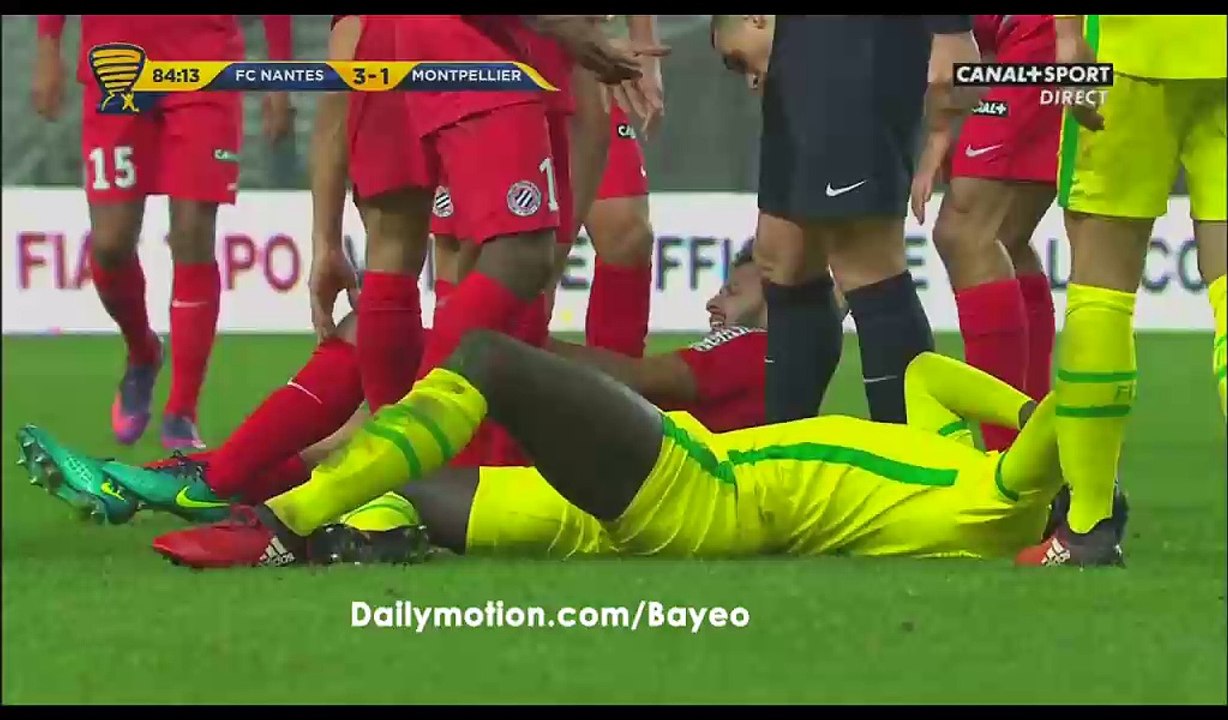 Abdoulaye Toure RED CARD HD - Nantes 3-1 Montpellier - 13.12.2016