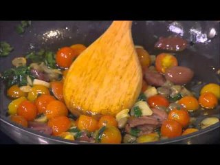 سمك بوري محشو طماطم و زيتون - سلطة خس و كرنب بالمايونيز  | شبكة وصنارة حلقة كاملة