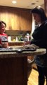 Mom Pranks Son with Water Bottle Magic Trick