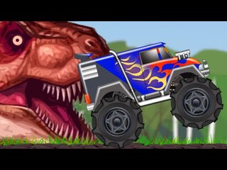 Monster Truck | Monster Truck In Jurassic Land | Dinosaur World