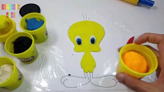 Play Doh Frozen Elsa Video ile Tweety nasıl yapılır Play Doh videoları Tweety çizgi film