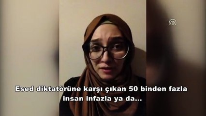 Halepli Lina'dan 'uyumayın, soykırımı durdurun' çağrısı.