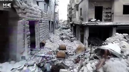 Drone footage from east Aleppo reveals massive destruction