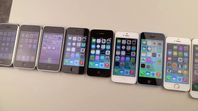 iPhone 6 Plus vs 6 vs 5S vs 5C vs 5 vs 4S vs 4 vs 3GS vs 3G vs 2G Drop Test!