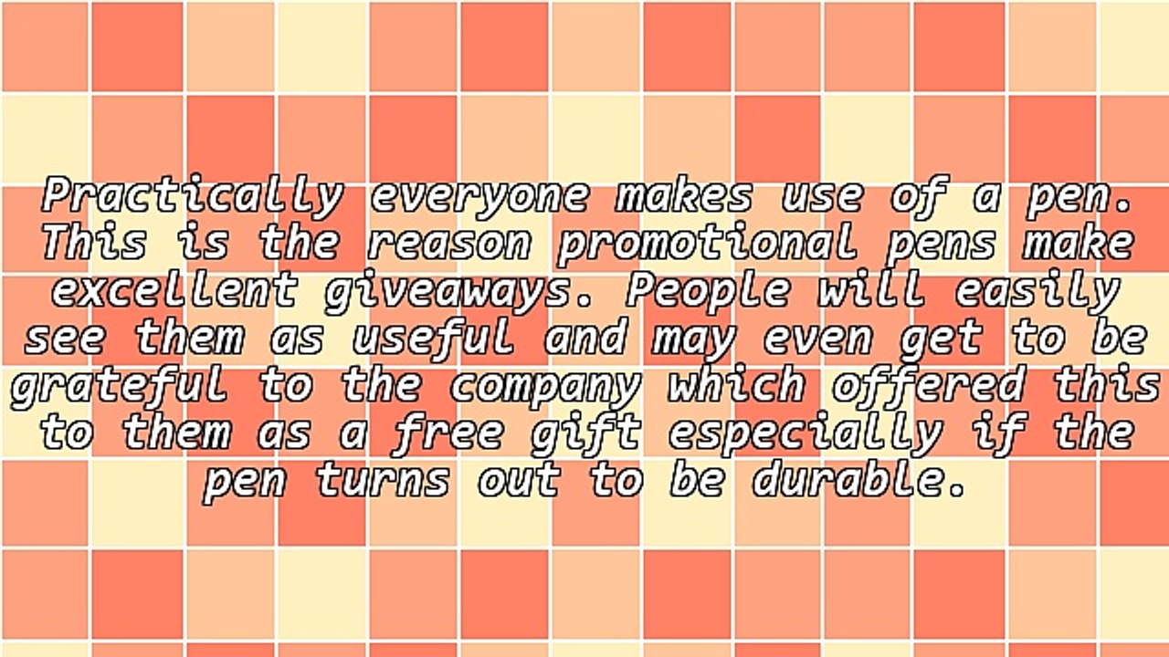 On Planning The Production Of Promotional Pens